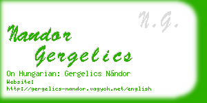 nandor gergelics business card