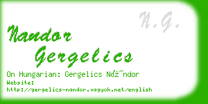 nandor gergelics business card